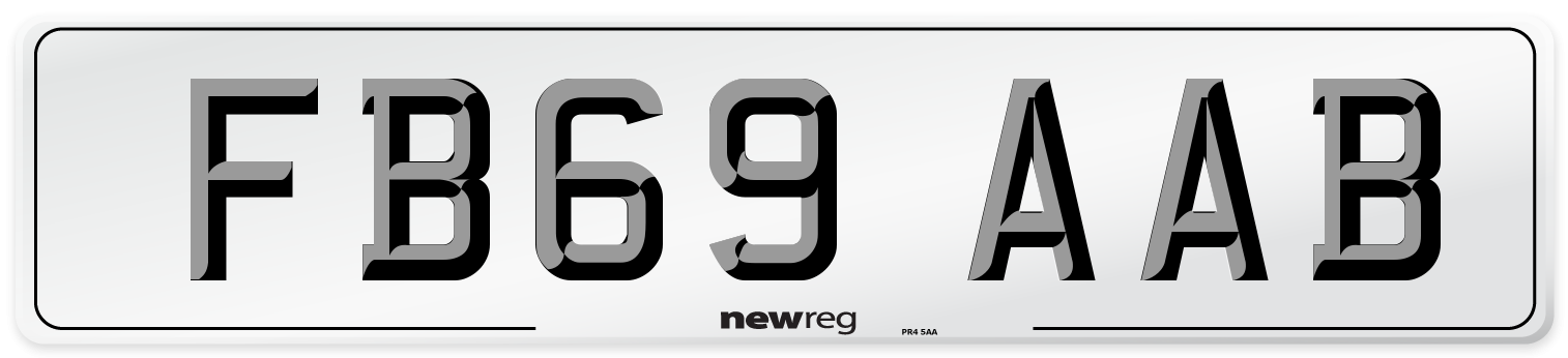 FB69 AAB Number Plate from New Reg